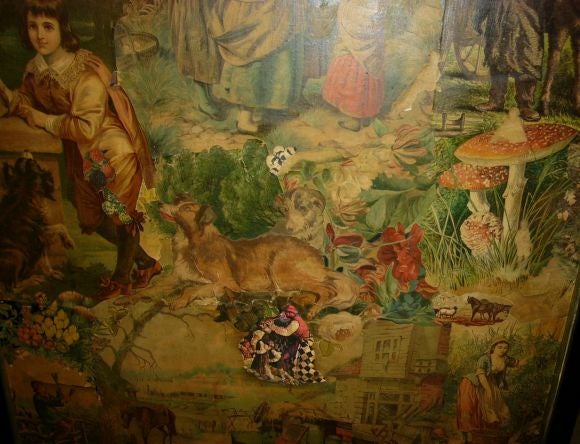 Large English Decoupage Screen 3