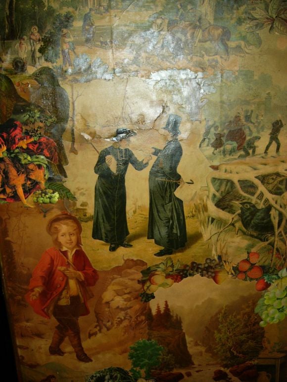 Large English Decoupage Screen 5