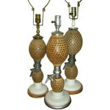 Assorted Antique French Seltzer Bottle Lamps