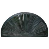 Antique Dark Teal Green Fan Overdoor