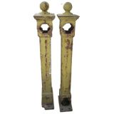 Pair of Antique Iron Fence Posts
