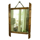 Small Faux Bamboo Mirror