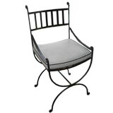 Handmade Iron Arm Chair with Cushion