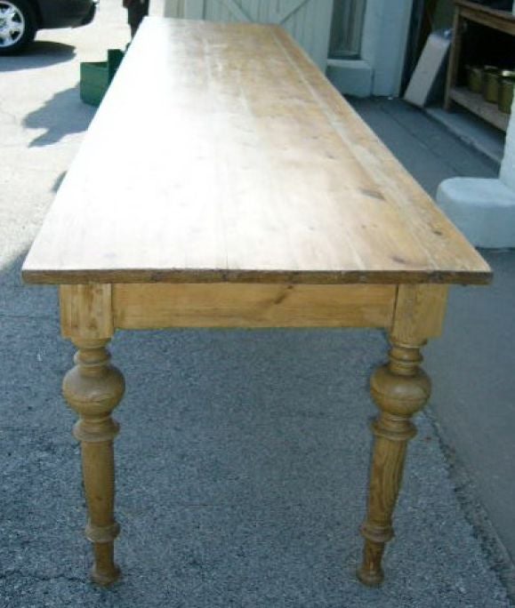 19th Century 12 1/2 Ft. Danish  Pine Farm table