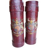 Pair of Handpainted Leather Ammunition Holders
