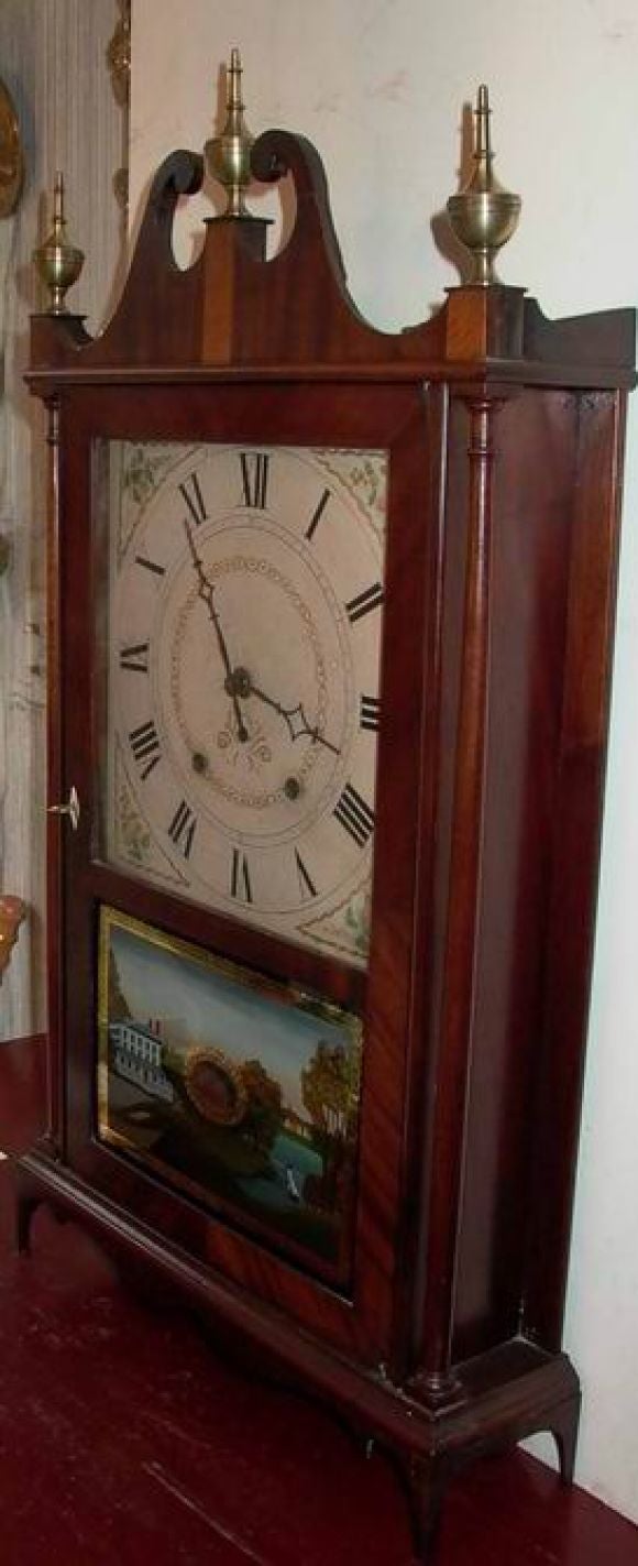 19th Century Pillar & Scroll Clock      Seth Thomas