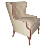 Curved Button Back Wing Chair