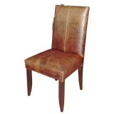 Faux Alligator Leather Chair