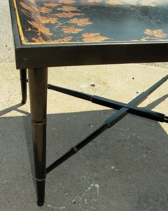 Decorative Tole Tray Table For Sale 1