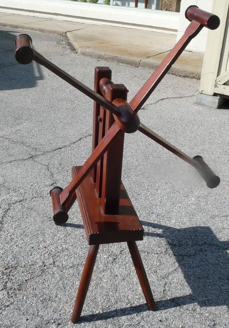 antique wooden yarn winder