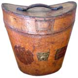 Antique Leather Hat Luggage