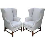 Handsome Pair of Wing Chairs
