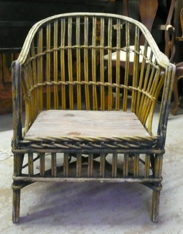 Stick Wicker Loveseat & Matching Chair