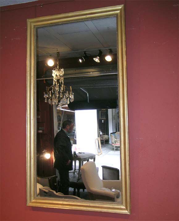 Rectangular Gold Gilt Wood Framed Stacked Mirror
