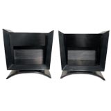 Pair of Ebonized Night Tables