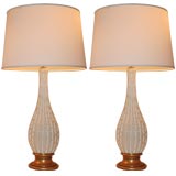 Pair of Large Murano  Lamps