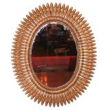Gilt Oval Sunburst Mirror