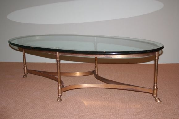 Oval Glass Coffee Table