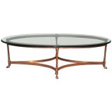 Oval Glass Coffee Table