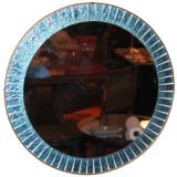 Blue Mosaic Glass Mirror