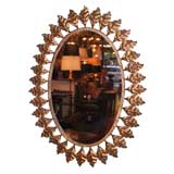 Gilt Iron Sunburst Mirror