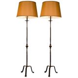 Pair  of Wrought Iron Floor Lamps