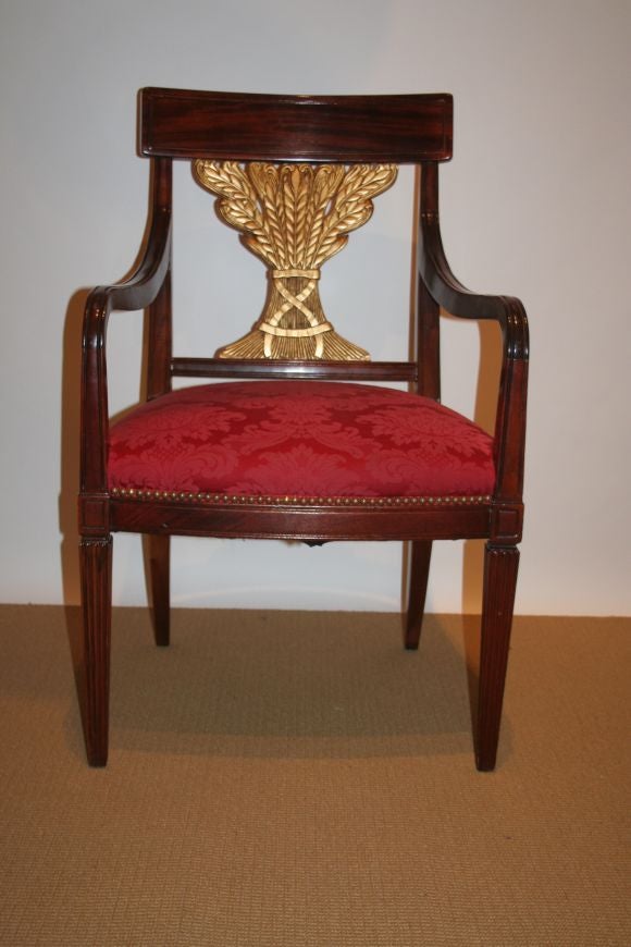 Mahogany Open Armchair