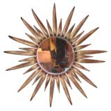 Gilt Iron Sunburst Mirror