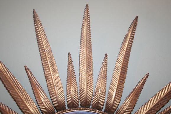 Gilt Iron Sunburst Mirror