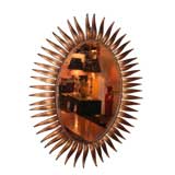 Oval Gilt Sunburst Mirror