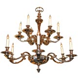 French Nickel Plated Bronze Chandelier
