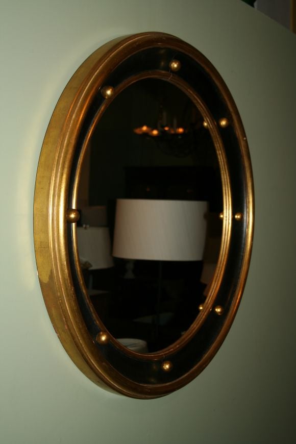 French 1940's Round Mirror