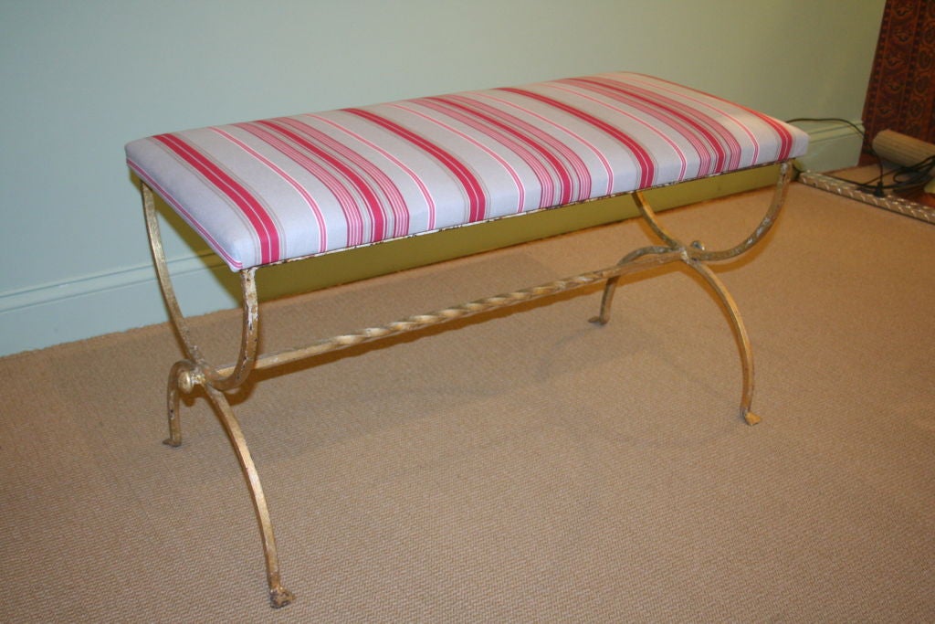 Gilt Iron Bench