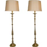 Pair of French Bronze Floor Lamps