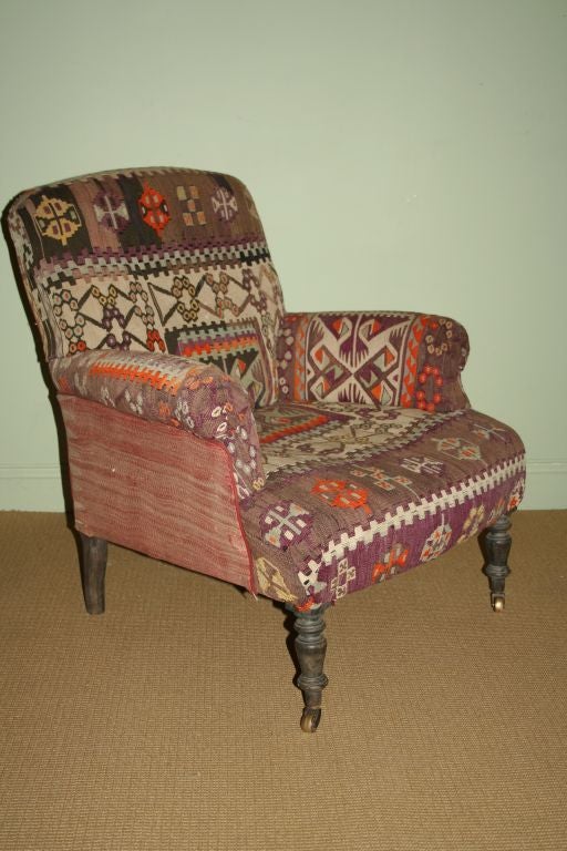 French 19th Century Armchair & Ottoman