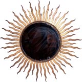 Gilt Iron Sunburst Mirror