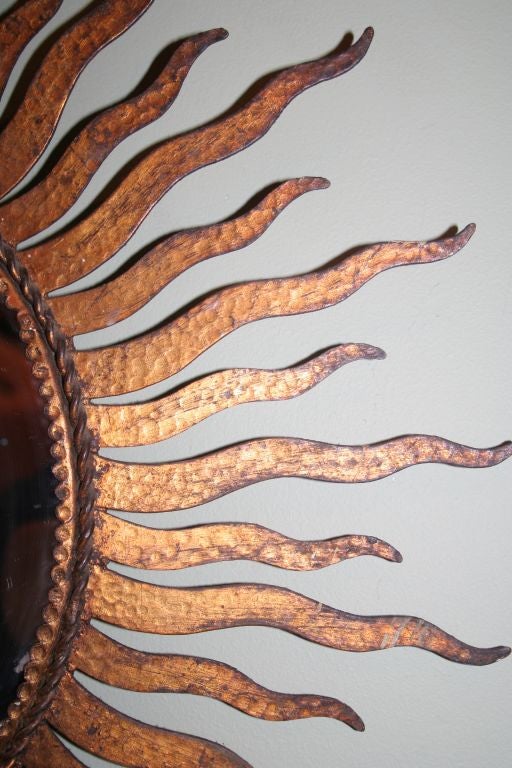 Gilt Iron Sunburst Mirror