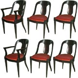 Set of Six French Dining Chairs