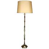 French Brass Plated Floor Lamp