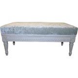 Louis XVI Style Painted Bench with Detachable Cushion