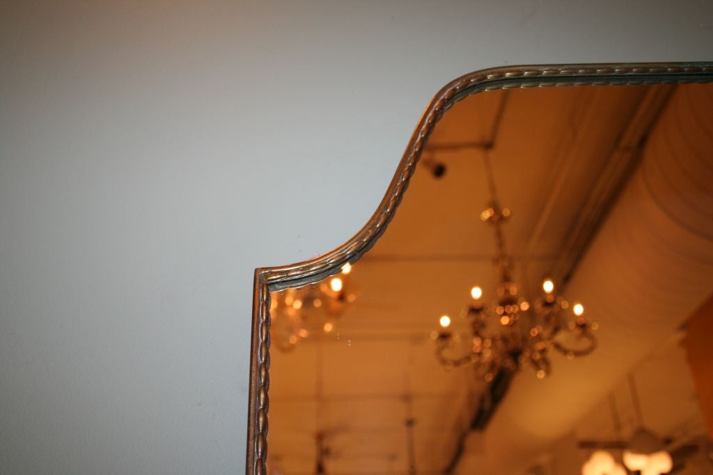 Gilt Metal Frame Mirror With Rope Detail