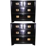 Pair of Ebonized Chest of Drawers