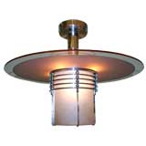 French 1930s  "Moderne" Light  Fixture