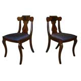 Pair of Empire Style Side Chairs