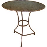 Oval Polished  Iron  End Table