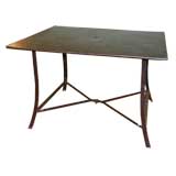 Antique Polished Iron Garden Table