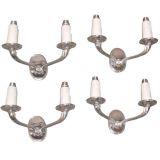 Set of Four Silvered Sconces