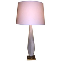 Large White Murano Lamp