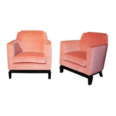 Sophisticated Pair of 1940's French Armchairs