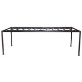 French 19th century polished iron coffee table base